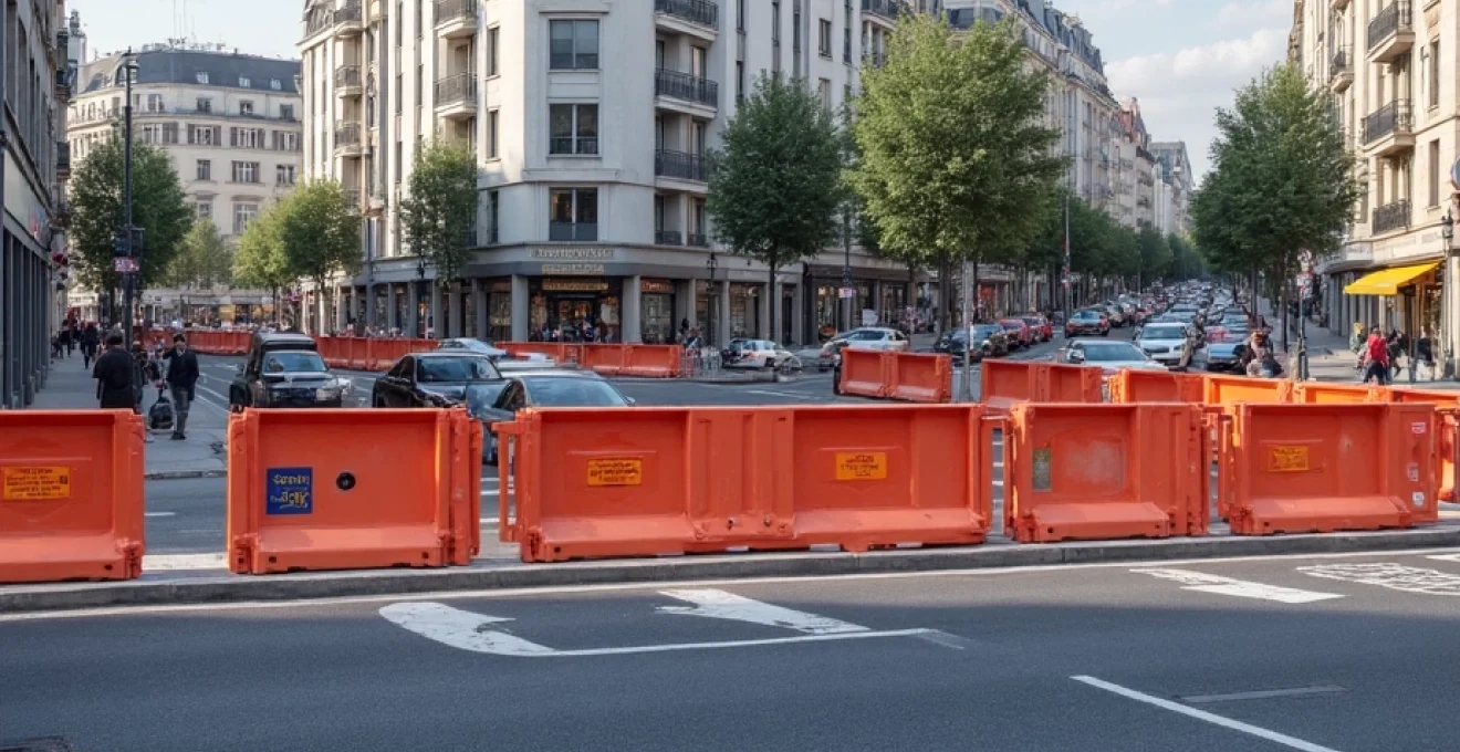 barriere-de-signalisation-pour-encadrer-un-chantier-urbain