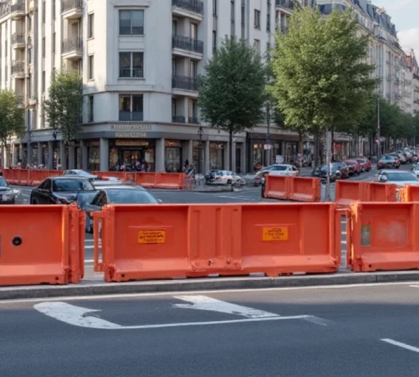 barriere-de-signalisation-pour-encadrer-un-chantier-urbain