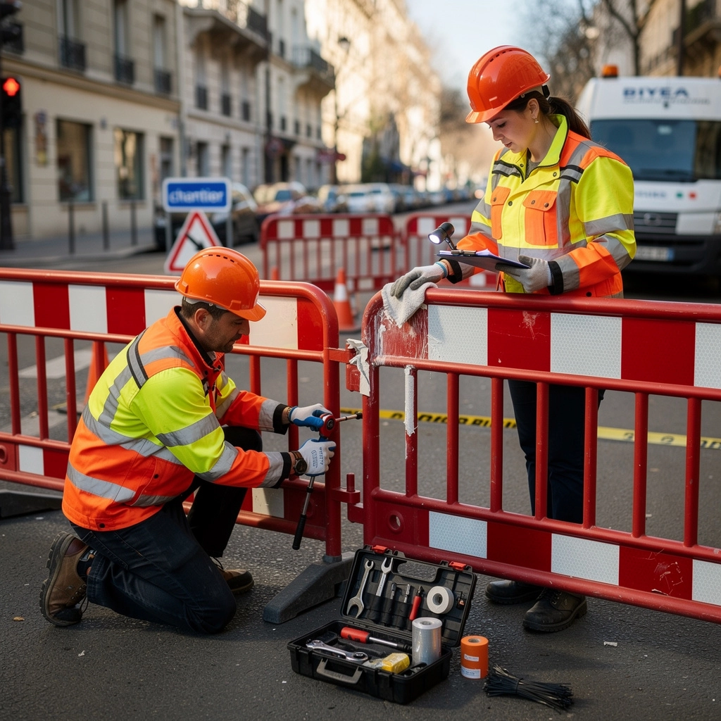 barrières de signalisation pour chantiers urbains
