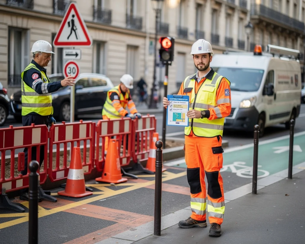 barrières de signalisation pour chantiers urbains